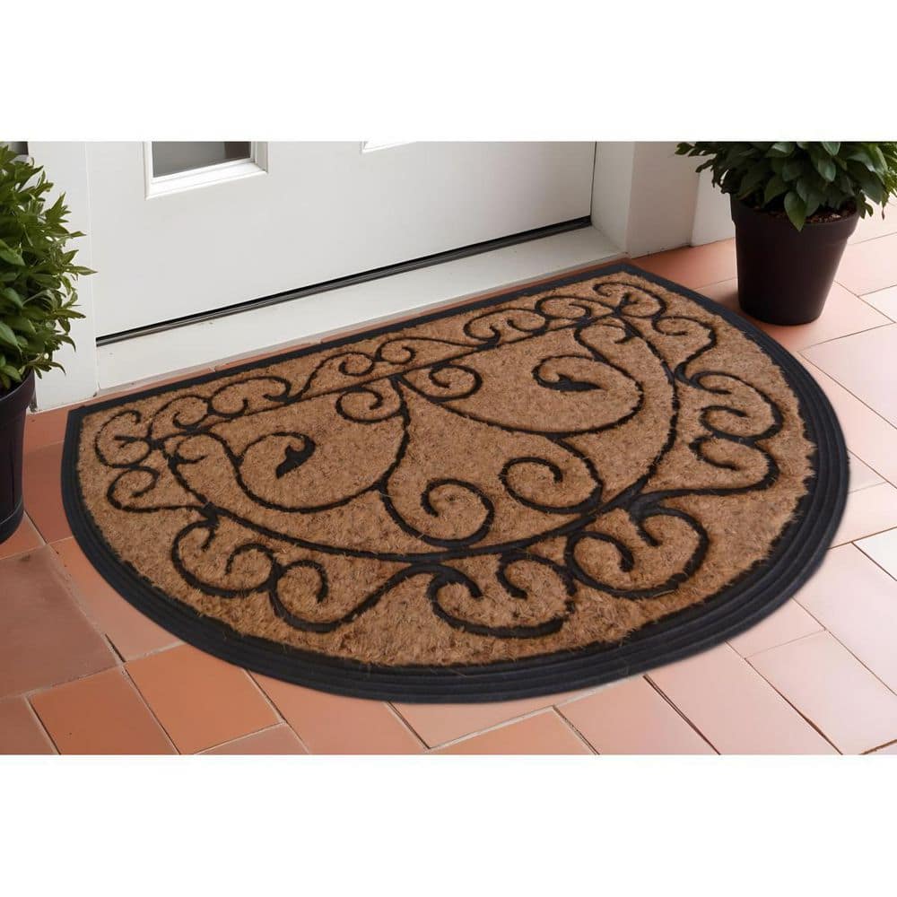 47 in. x 18 in. Coir;Rubber Outdoor Door Mat - Hercitys