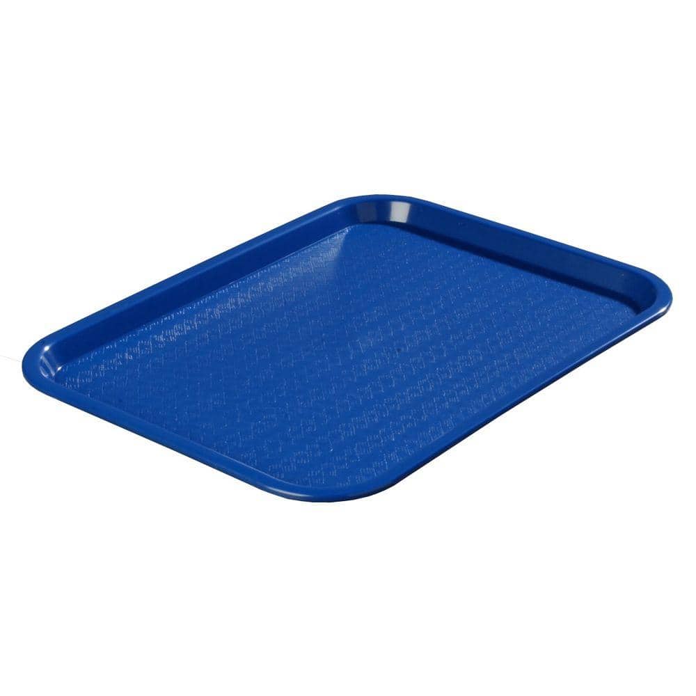 12 in. x 16 in. Polypropylene Serving/Food Court Tray in Blue (Case of 24) - Hercitys