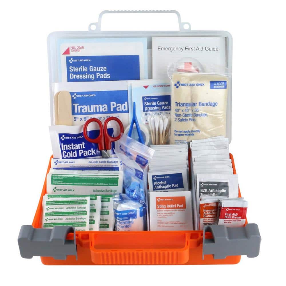 180-Piece, 25-Person Plastic OSHA First Aid Kit - Hercitys
