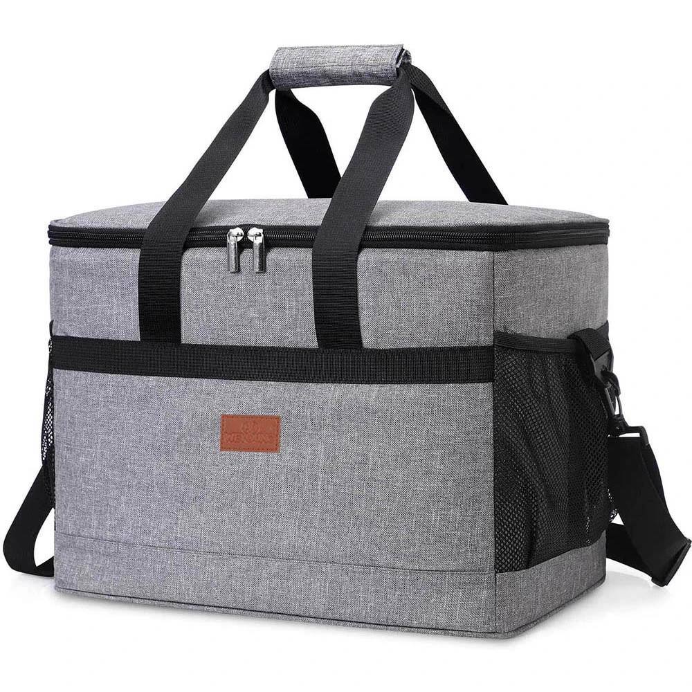 34 qt. Soft Cooler Bag with Hard Liner Insulated Picnic Lunch Bag for Camping  Family Outdoor Activities in Gray - Hercitys