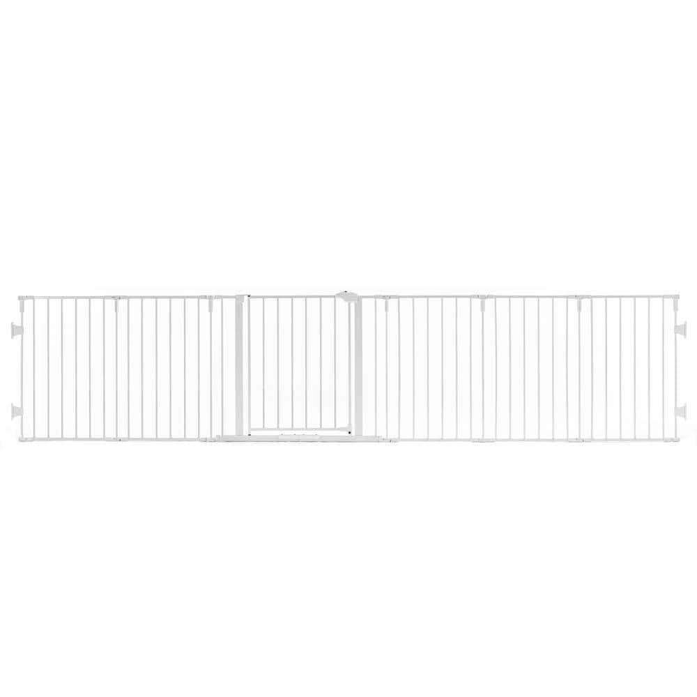 28 in. Tall 6 Panel 2-in-1 Configurable Metal Safety Gate - Hercitys