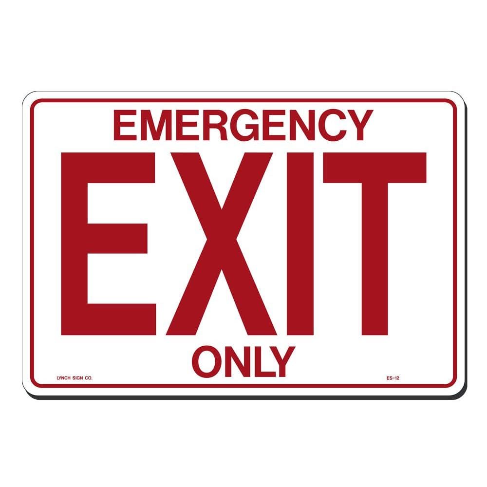 14 in. x 10 in. Emergency Exit Only Sign Printed on More Durable, Thicker, Longer Lasting Styrene Plastic - Hercitys