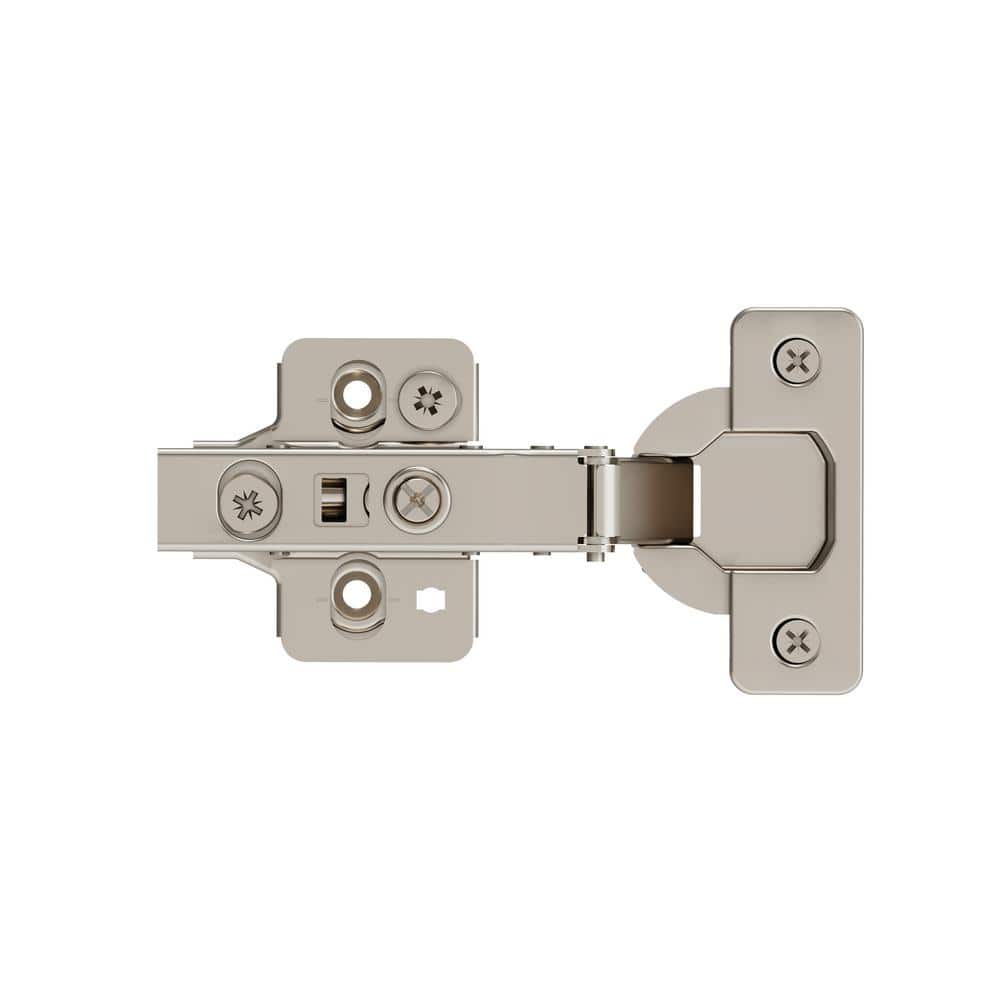 2-Pack Nickel Full Overlay Frameless Soft Close Euro Concealed Cabinet Hinges - Hercitys