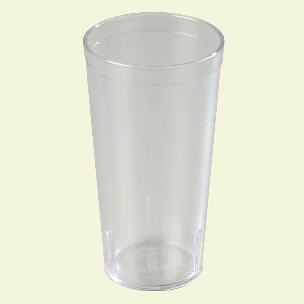 20 oz. SAN Plastic Stackable Tumbler in Clear (Case of 24) - Hercitys
