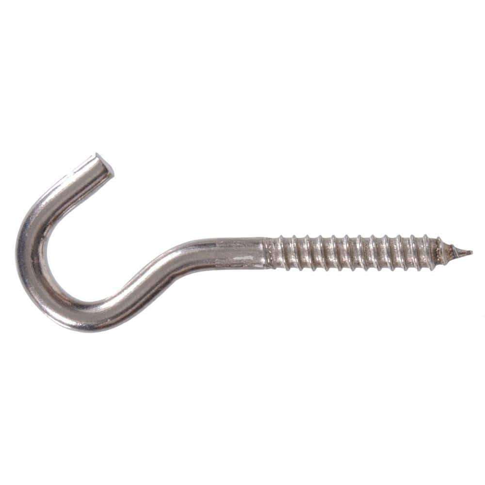 3/8 x 4-7/8 in. Stainless Steel Heavy Duty Screw Hook (10-Pack) - Hercitys