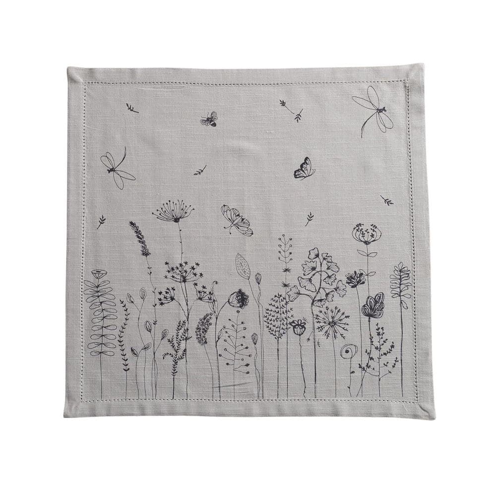 20 in. W x 20 in. H 100% Cotton Everyday Reusable Square Napkins Cloth Washable for Wedding in Flore (Set of 4) - Hercitys