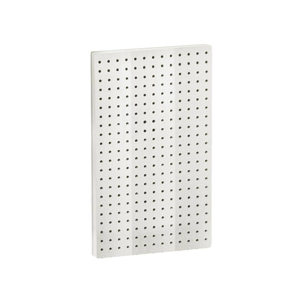 22 in H x 13.5 in W Pegboard White Styrene One Sided Panel (2-Pieces per Box) - Hercitys