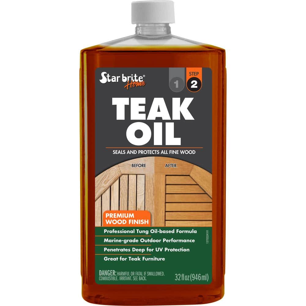 1 Quart Teak Oil in Clear - Hercitys