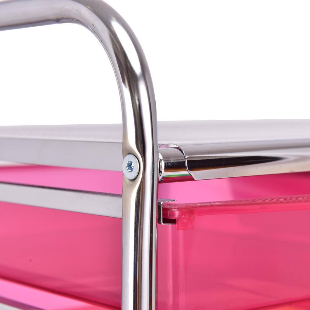 20-Drawers Plastic Rolling Storage Cart with Organizer Top Multi Color - Hercitys