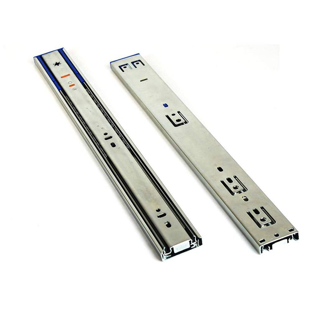 22 in. Side Mount Soft Close Full Extension Ball Bearing Drawer Slide with Installation Screws 10-Pairs (20 Pieces) - Hercitys