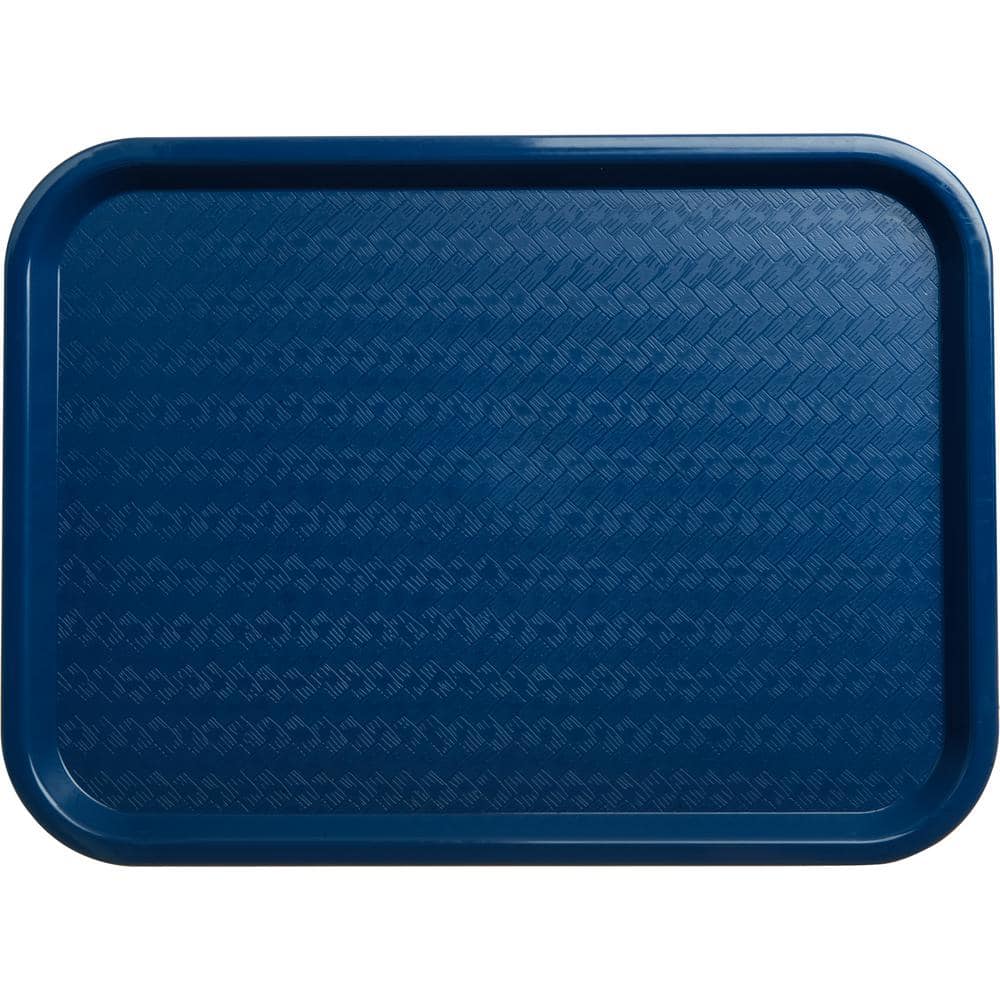 12 in. x 16 in. Polypropylene Serving/Food Court Tray in Blue (Case of 24) - Hercitys