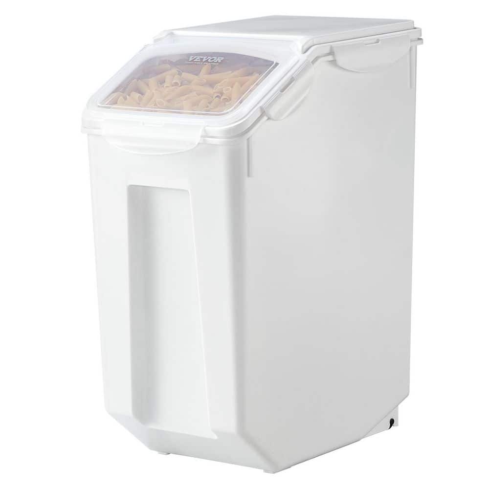 4.5 Gal. Rice Storage Container, 20 L Dog Food Dispenser Bin, Airtight Lid, Wheels, Pet Food and Kitchen Ingredient Bin - Hercitys