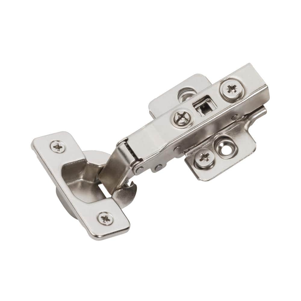2-Pack Nickel Full Overlay Frameless Soft Close Euro Concealed Cabinet Hinges - Hercitys
