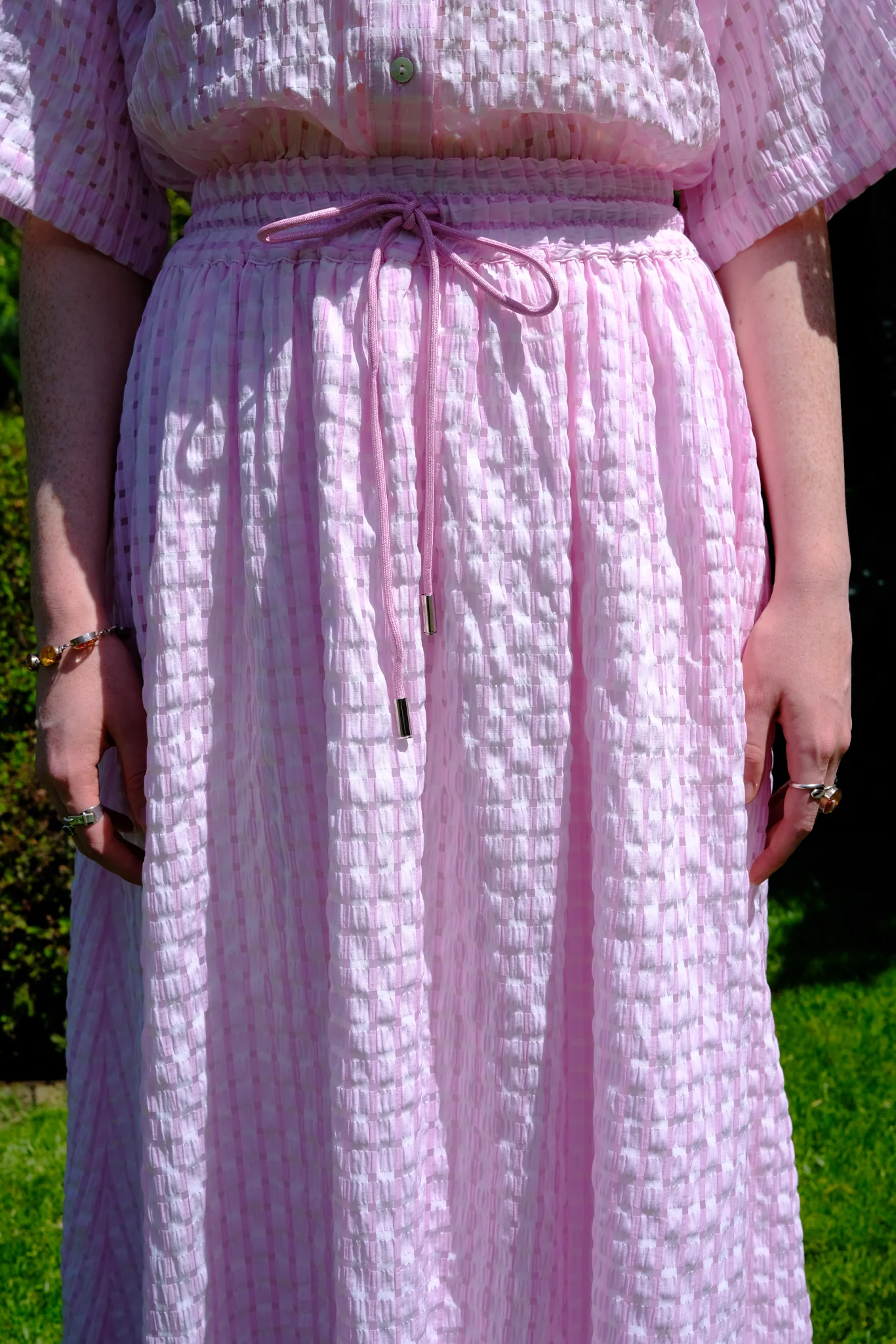 DOLCE SKIRT - PEONY CHECK - Hercitys