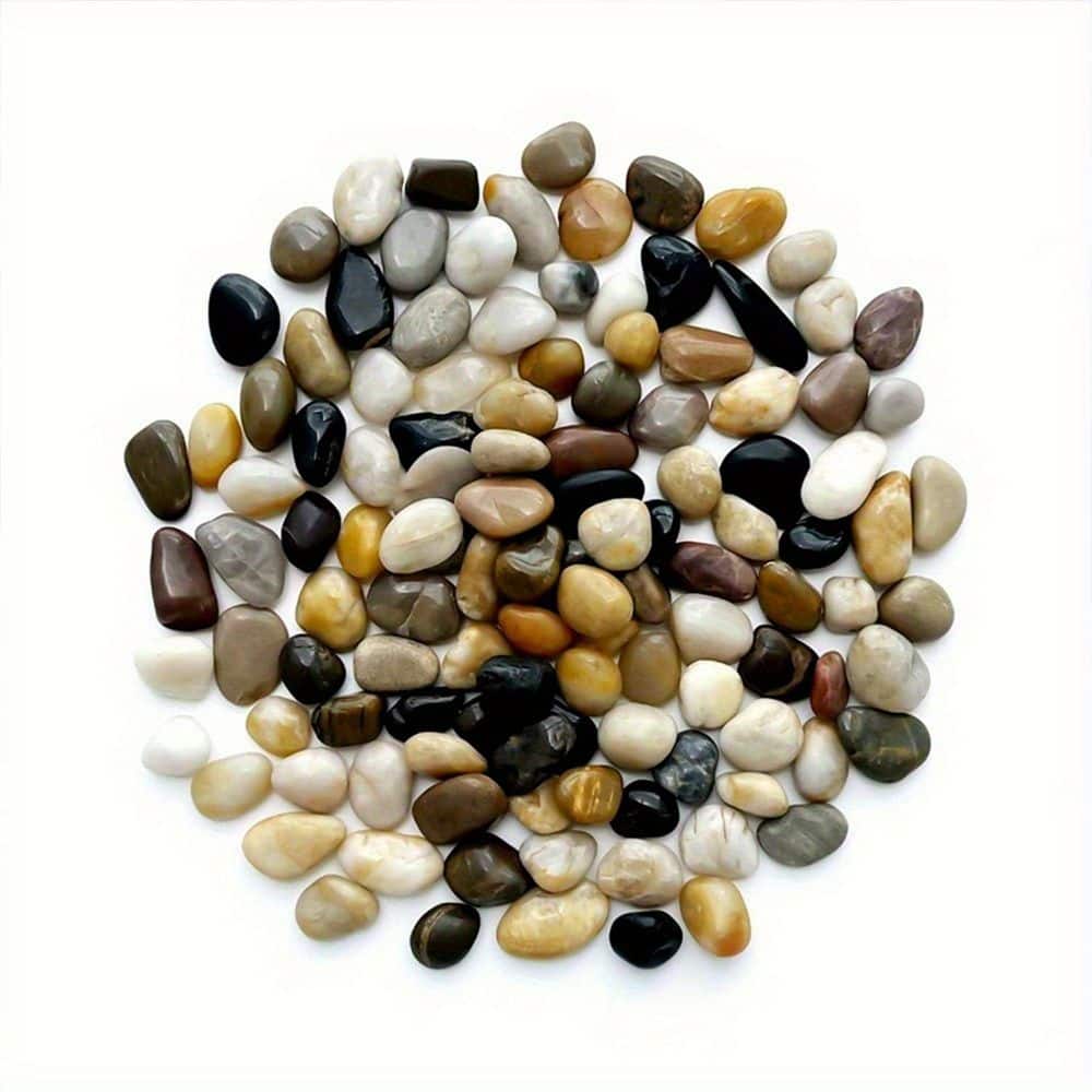 38 lbs. Decorative Garden Stone, Walkways, Yard, 1 in. – 3 in. Large Polished River Rocks for Plants Pots, Vases, Crafts - Hercitys