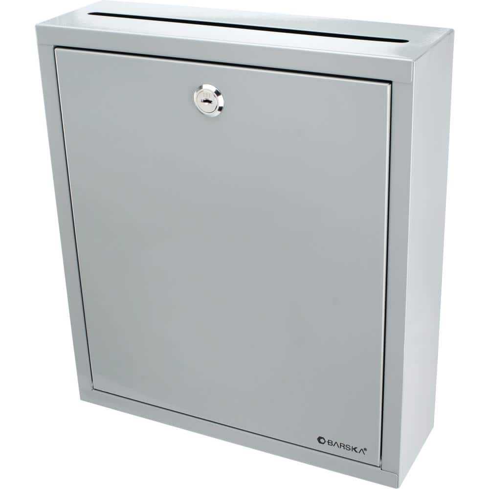 0.3 cu. ft. Steel Large Multi-Purpose Safe Drop Box, Gray - Hercitys