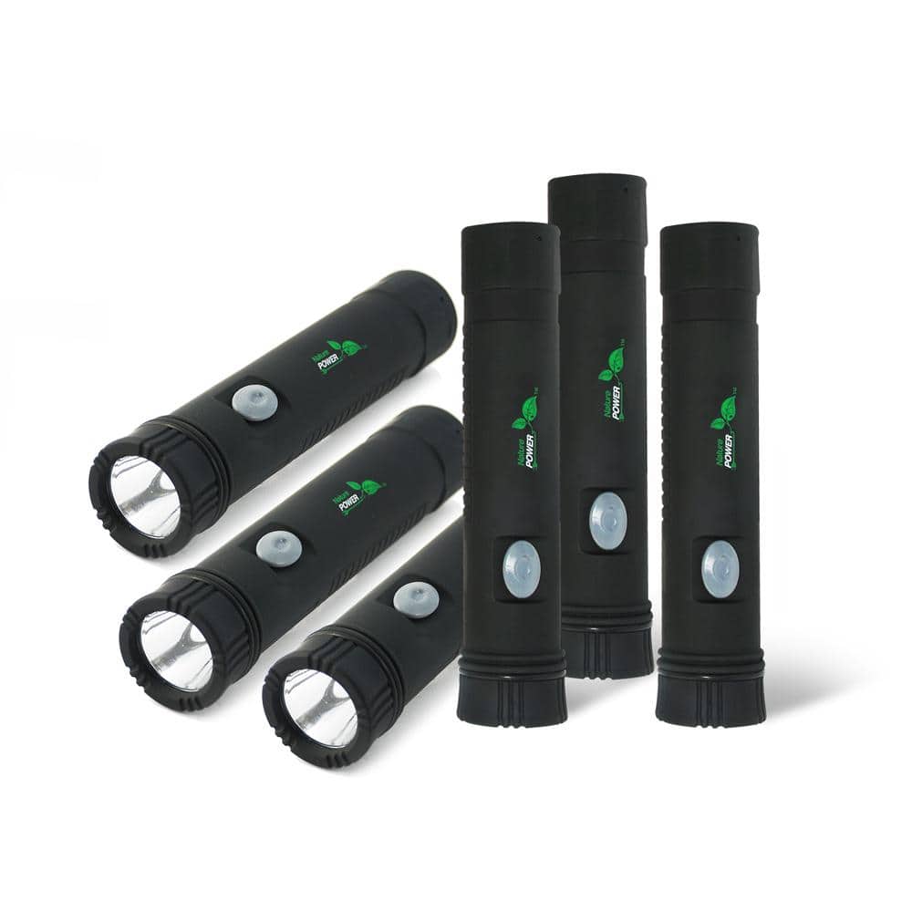 3-Watt LED Rechargeable Flashlight with Integrated 4500mAh Powerbank for Charging Portable Devices (6-Pack) - Hercitys