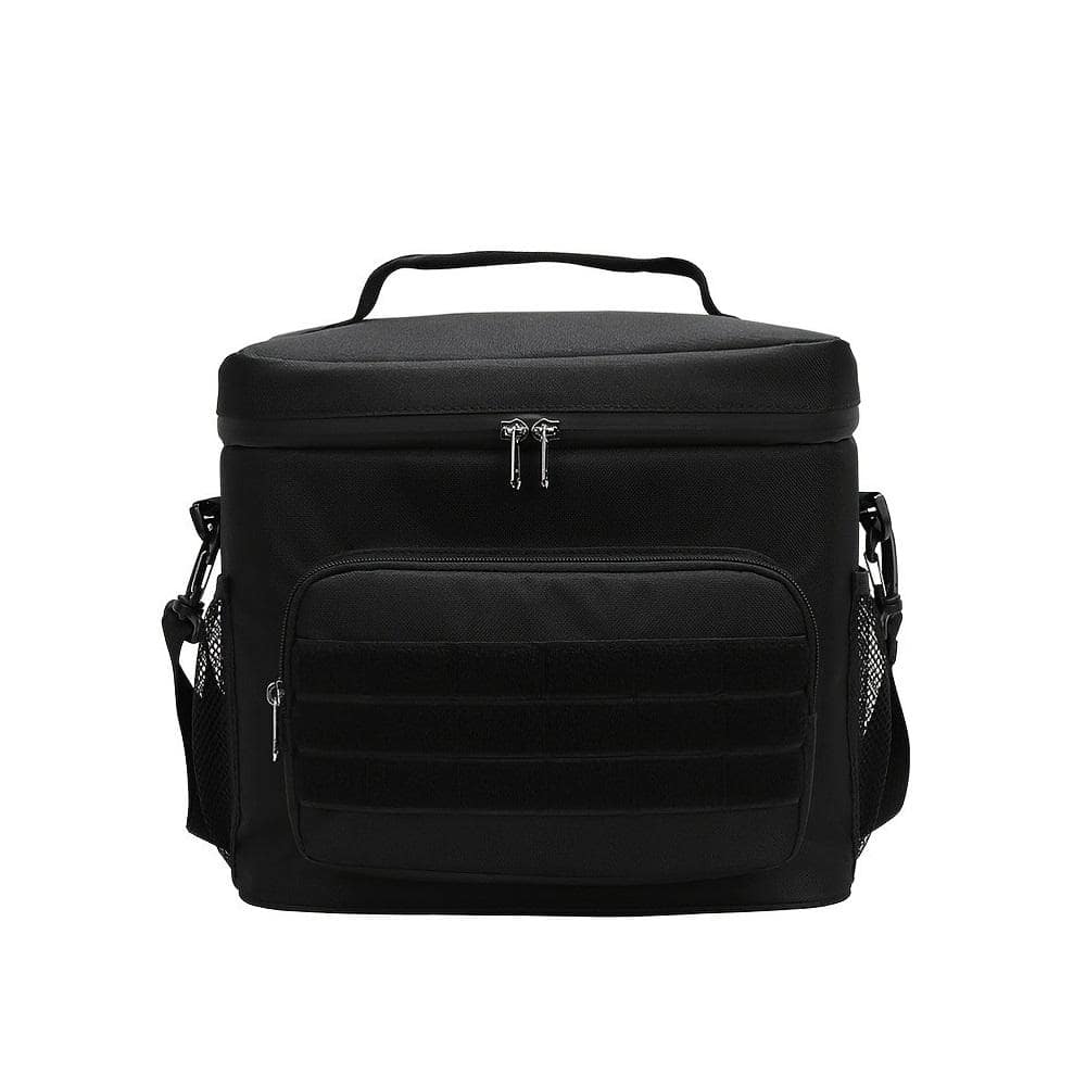 15.85 qt. Waterproof Black Insulated Lunch Bag Cooler Box for Tracel  Camping and Beach - Hercitys