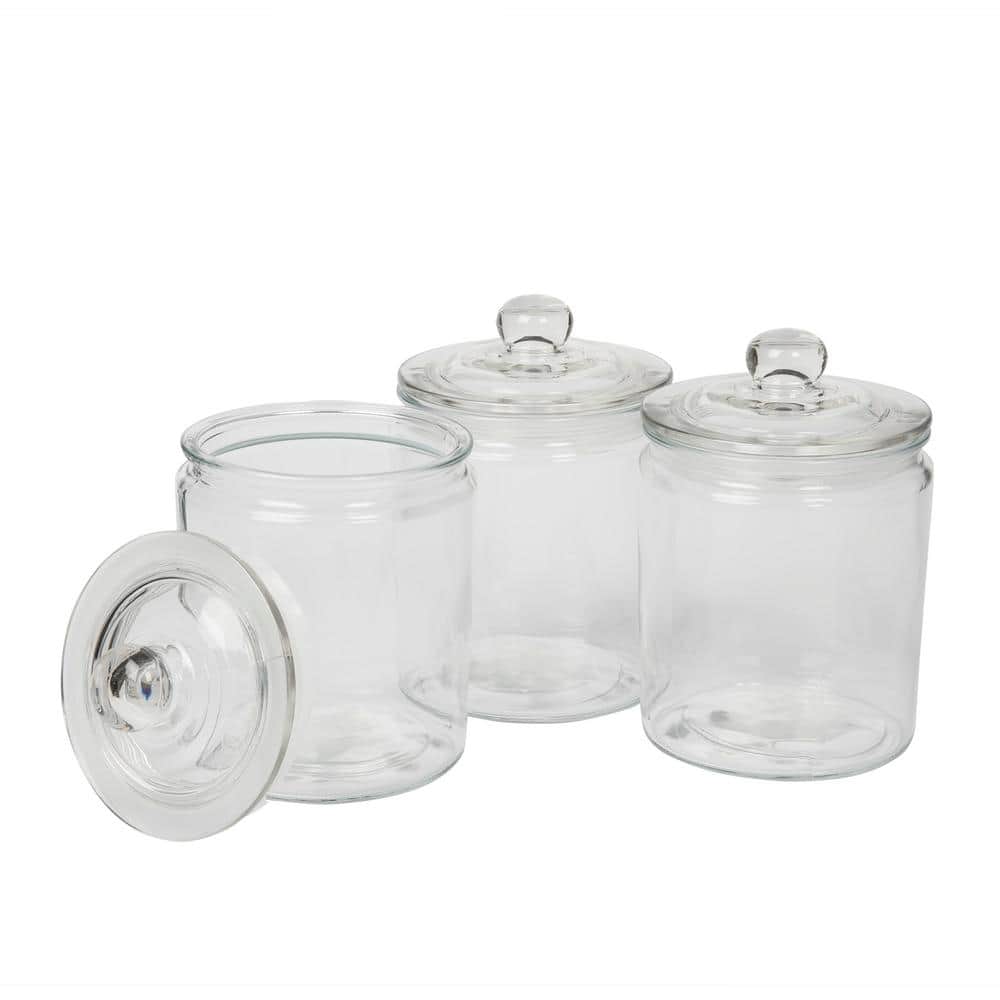 2L Glass Food Storage Containers with Lids – Set of 3 - Hercitys