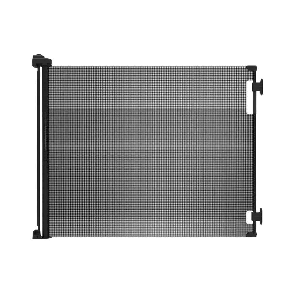 33 in. Tall x 71 in. W Retractable Baby Gate Black - Hercitys