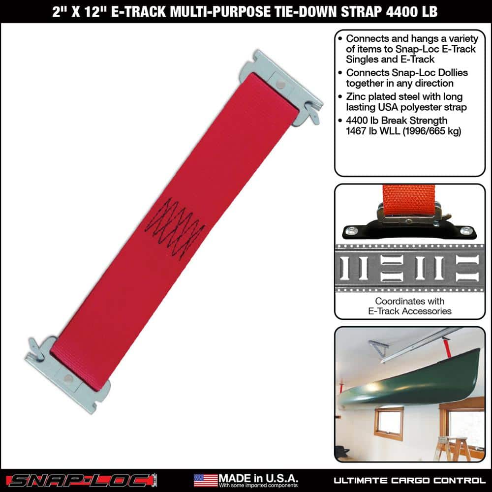 1 ft. x 2 in. Multi-Use Logistic E-Strap in Red (2-Pack) - Hercitys