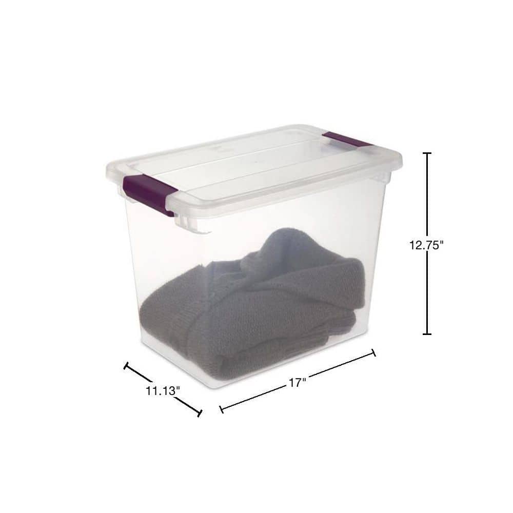 27 qt. Clear Storage Tote Container (6-Pack) + 6 qt. Box (12-Pack) - Hercitys