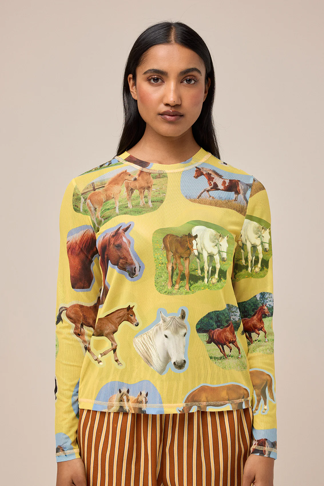 FIELD MESH TOP - HORSE GIRL - Hercitys