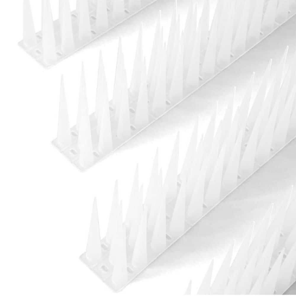 4 in. Bird Spikes for Outdoor Use Covers 4 ft. Durable and Weather-Resistant - Hercitys