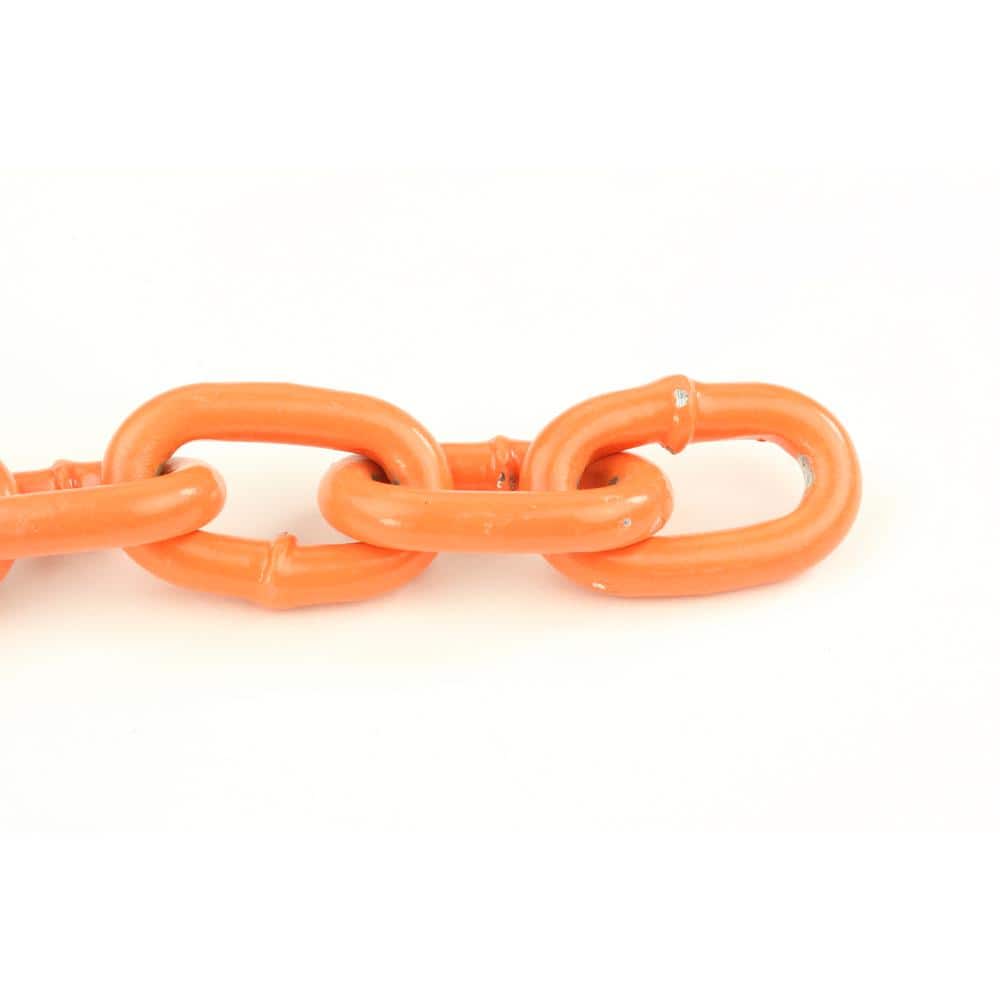 5/16 in. x 50 ft. Grade 43 Hi-Vis Steel Chain, Orange - Hercitys