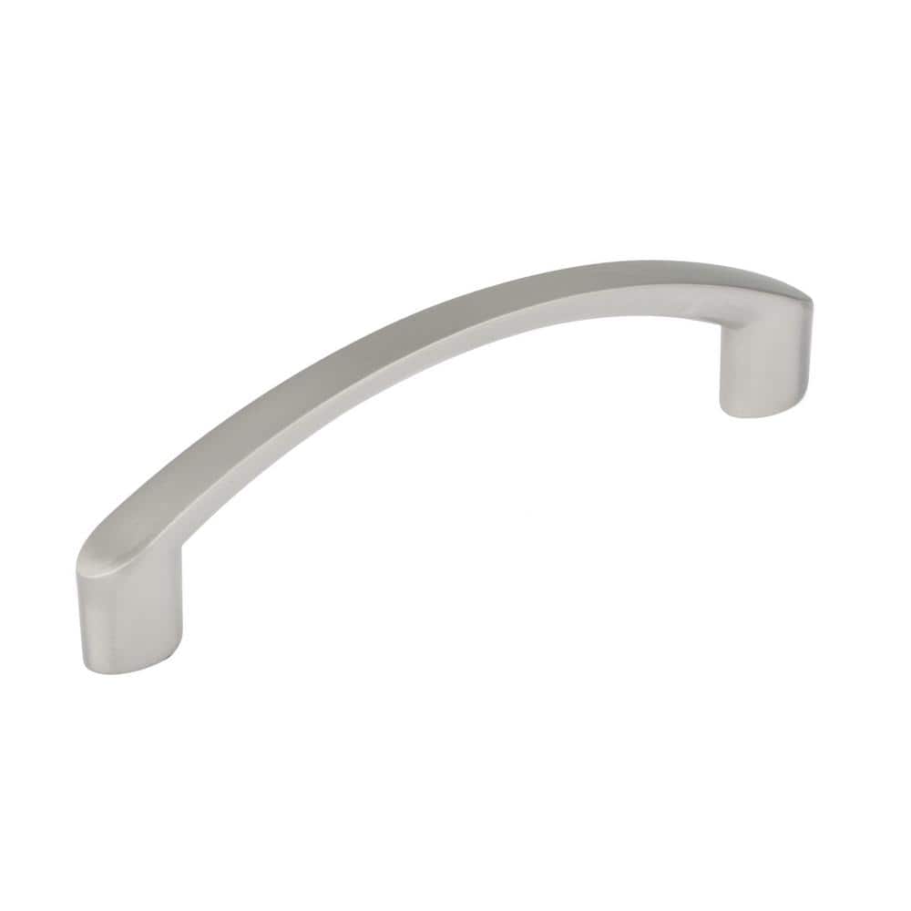 (10-Pack) Rockcliffe Collection 3 3/4 in. (96 mm) Modern Brushed Nickel Cabinet Arch Pull - Hercitys