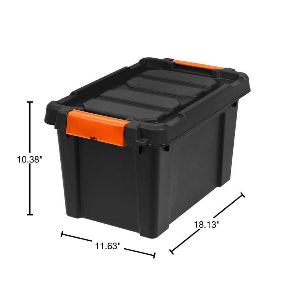20 Qt./5 Gal. Heavy-duty Stackable Storage Tote – Set of 4 - Hercitys