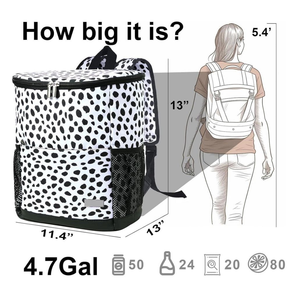 35 qt. Insulated Leak Proof Soft-Side Cooler Backpack Waterproof for Travel Beach Camping Picnic Lunch - Hercitys