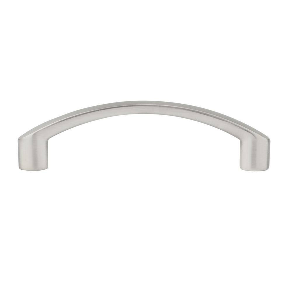 (10-Pack) Rockcliffe Collection 3 3/4 in. (96 mm) Modern Brushed Nickel Cabinet Arch Pull - Hercitys