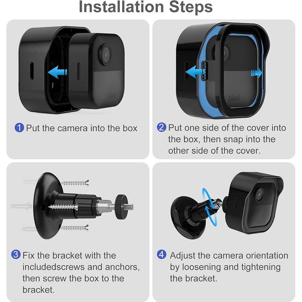 5-Pack Weatherproof Outdoor Camera Mounts with 360 Adjustable Mount and Sync Module 2 Wall Mount - Hercitys