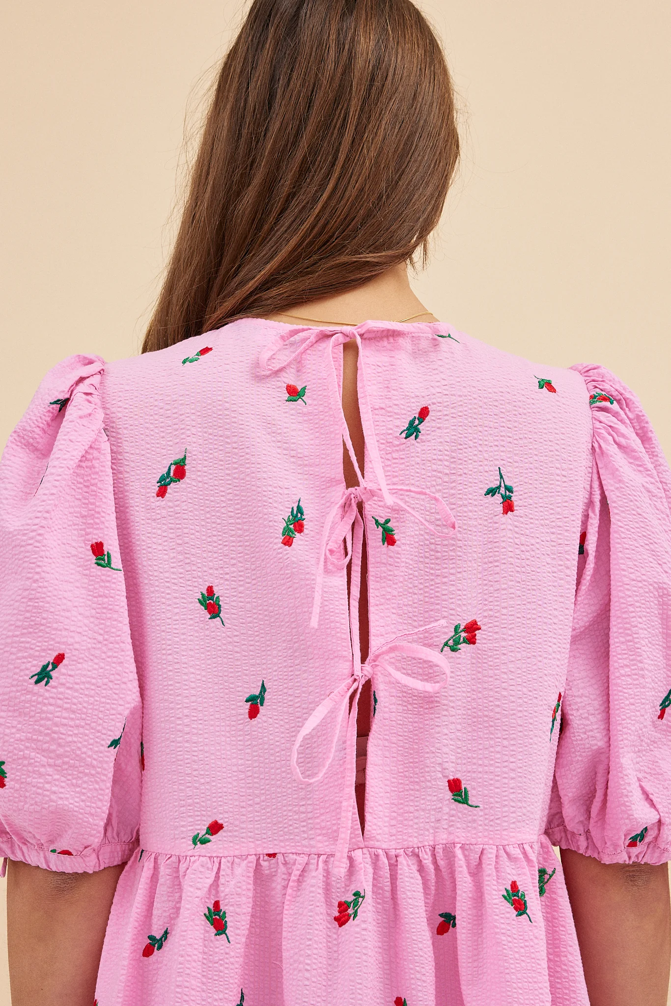 LONG ROSSO DRESS - ROSES - Hercitys