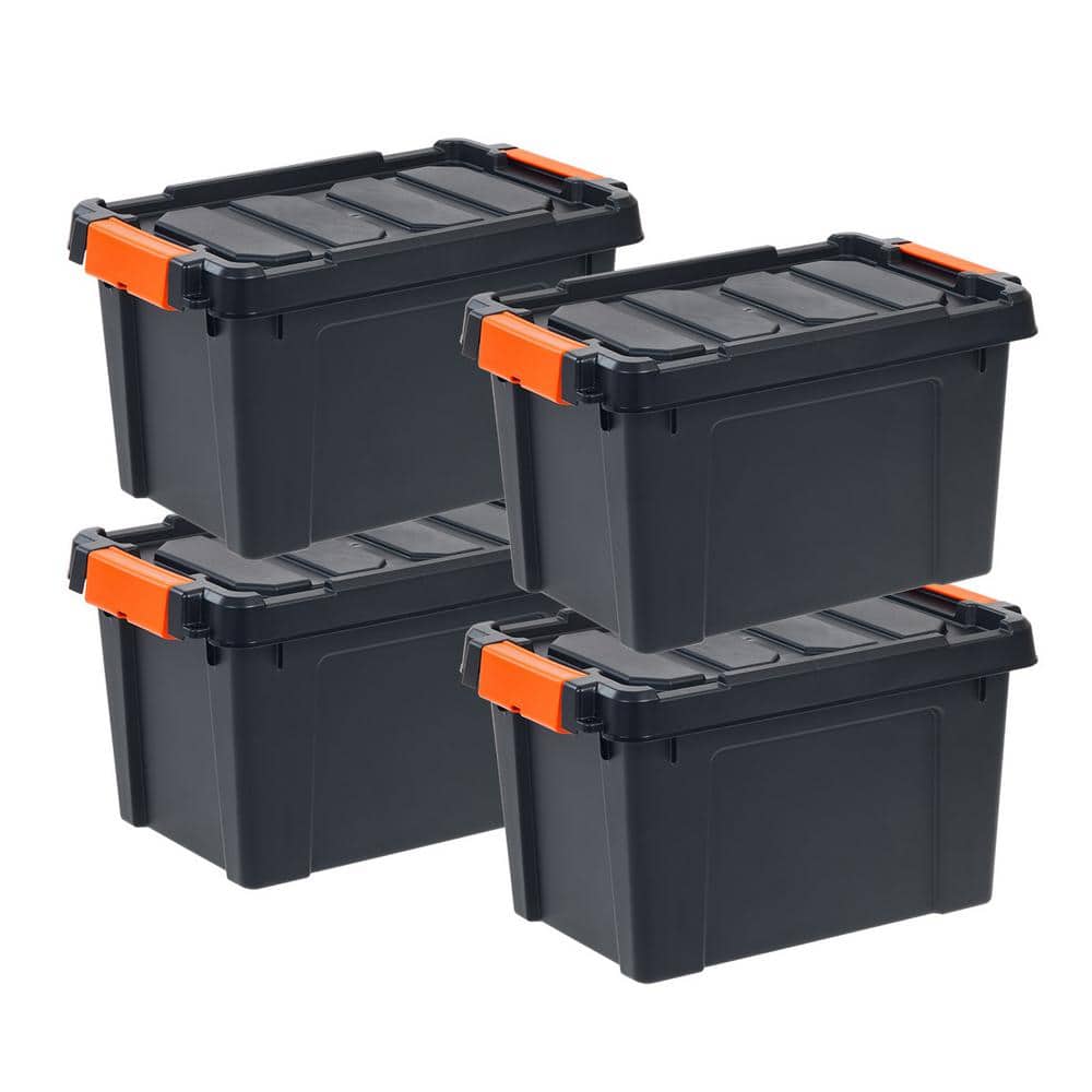 20 Qt./5 Gal. Heavy-duty Stackable Storage Tote – Set of 4 - Hercitys