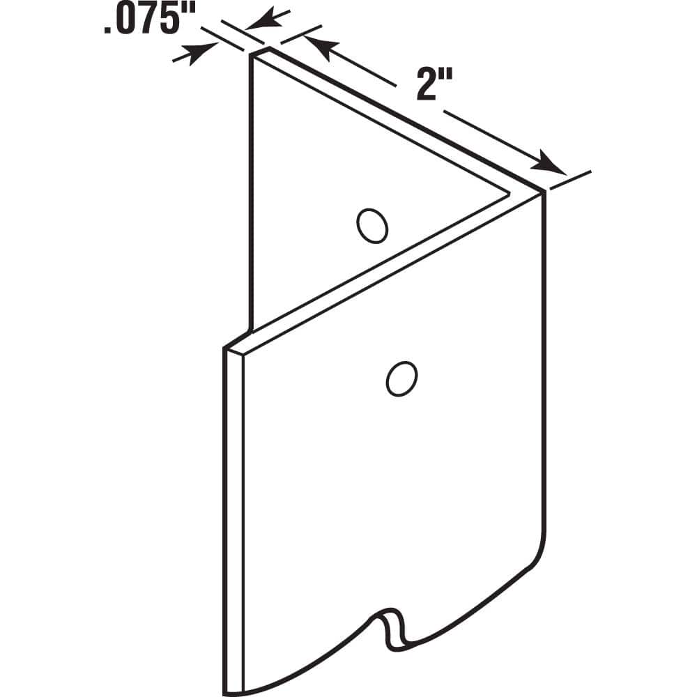 2 in. x 48 in. Corner Shield Stainless Steel Construction - Hercitys