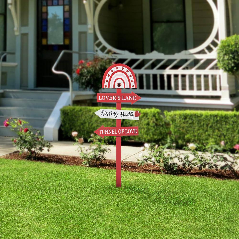 41.75 in. H Valentine’s Wooden Rainbow Word Sign Patch and Yard Stake - Hercitys