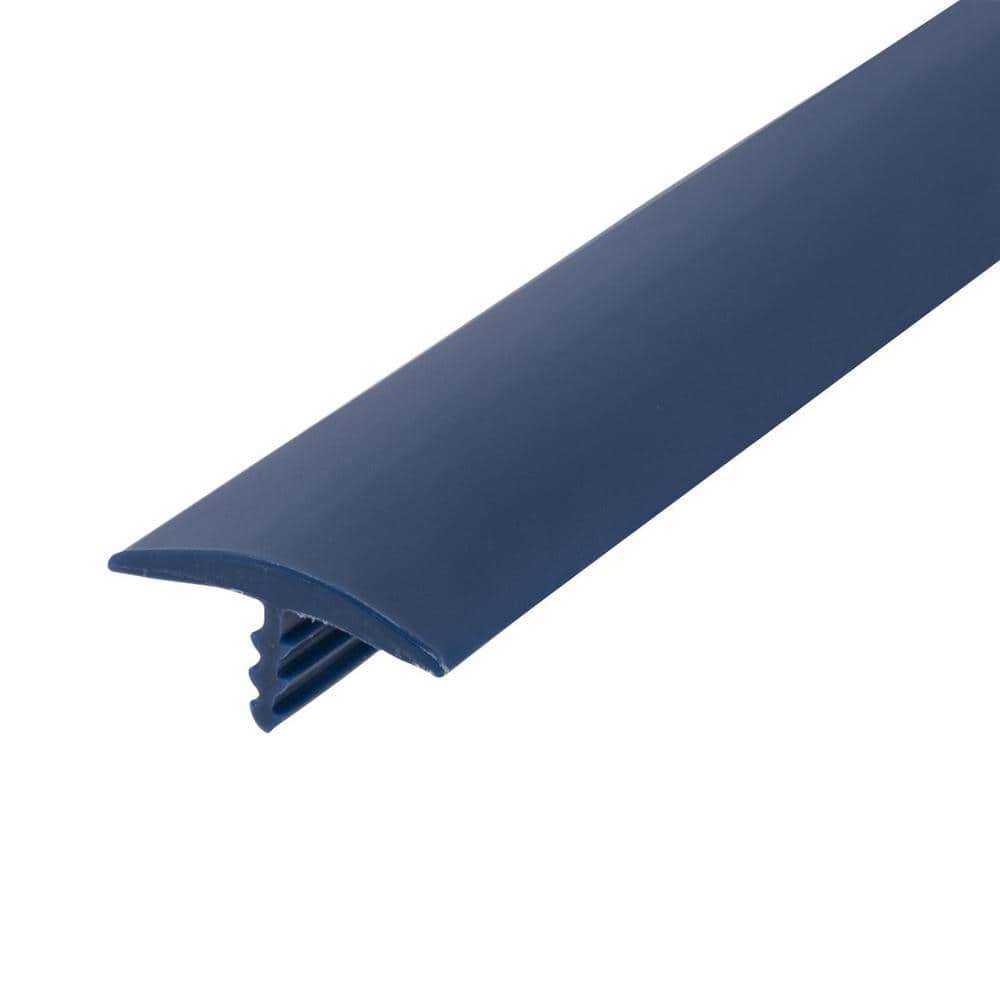 3/4 in. Navy Blue Flexible Polyethylene Center Barb Hobbyist Pack Bumper Tee Moulding Edging 25 ft. long Coil - Hercitys