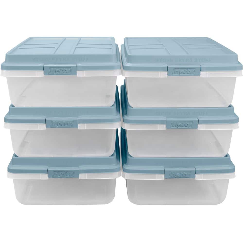 40 qt. Clear Hi Rise Storage Bin – 6 Units - Hercitys