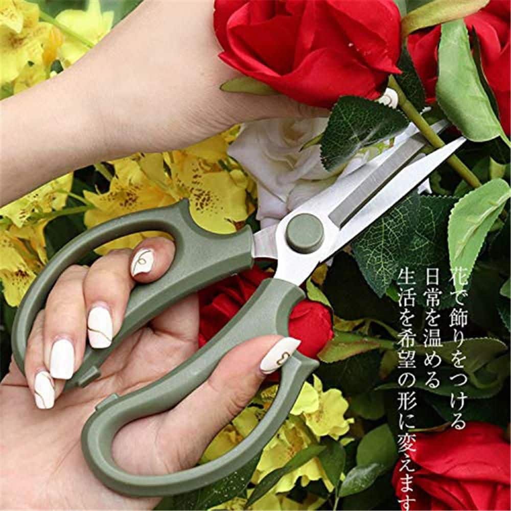 0.32 in. Hand Pruner Garden Flower Scissors, Premium Thickened Stainless Steel Floral Shears - Hercitys