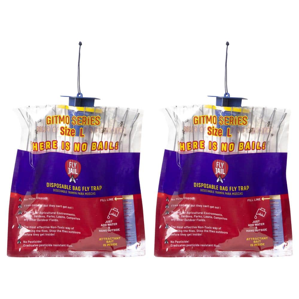 2 Large Bag – Outdoor Disposable Trap, Pre-Baited with Flies Inn Attractant, Effective Outdoor Catcher - Hercitys