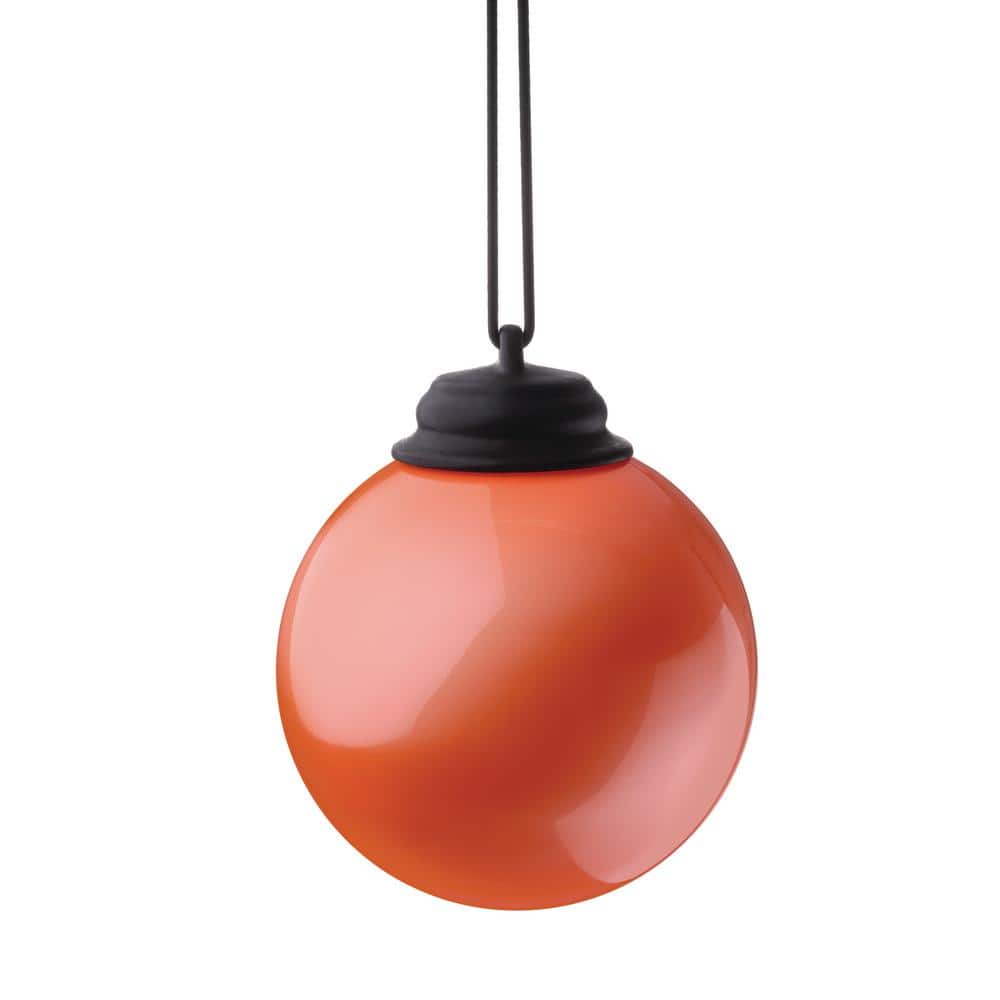 5 in. Orange LED Hanging Patio Globe - Hercitys