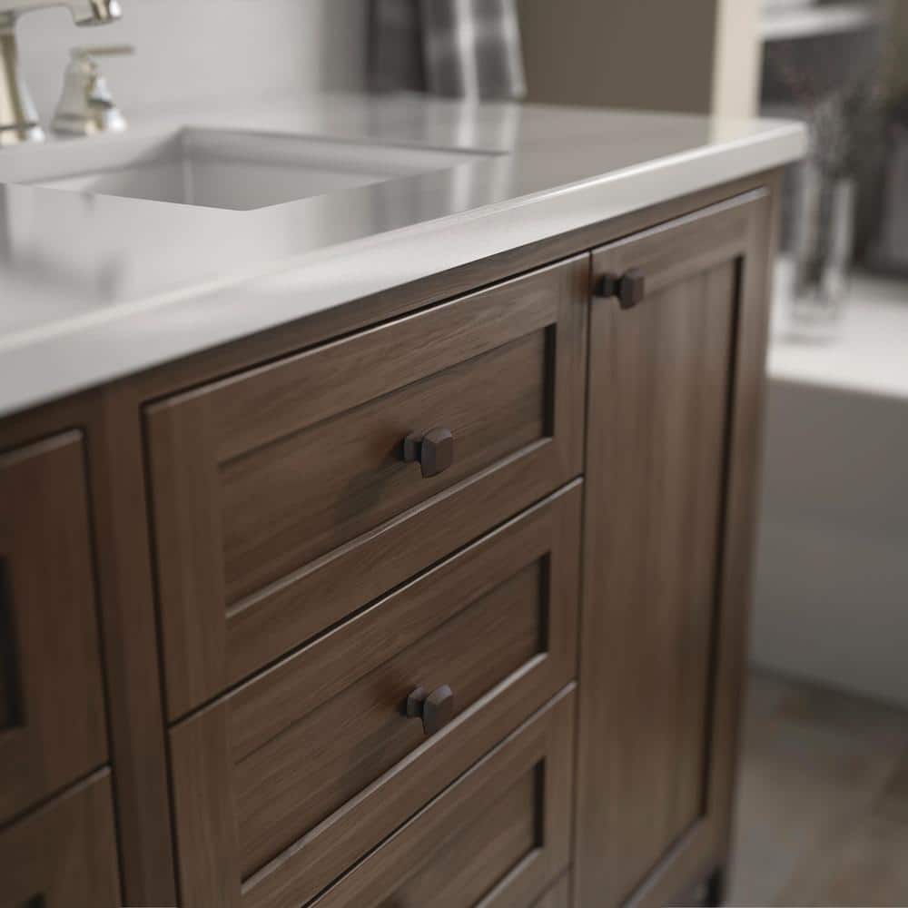 10-Pack Mandara 1-1/4in. (32 mm) Classic Cocoa Bronze Square Cabinet Knobs - Hercitys