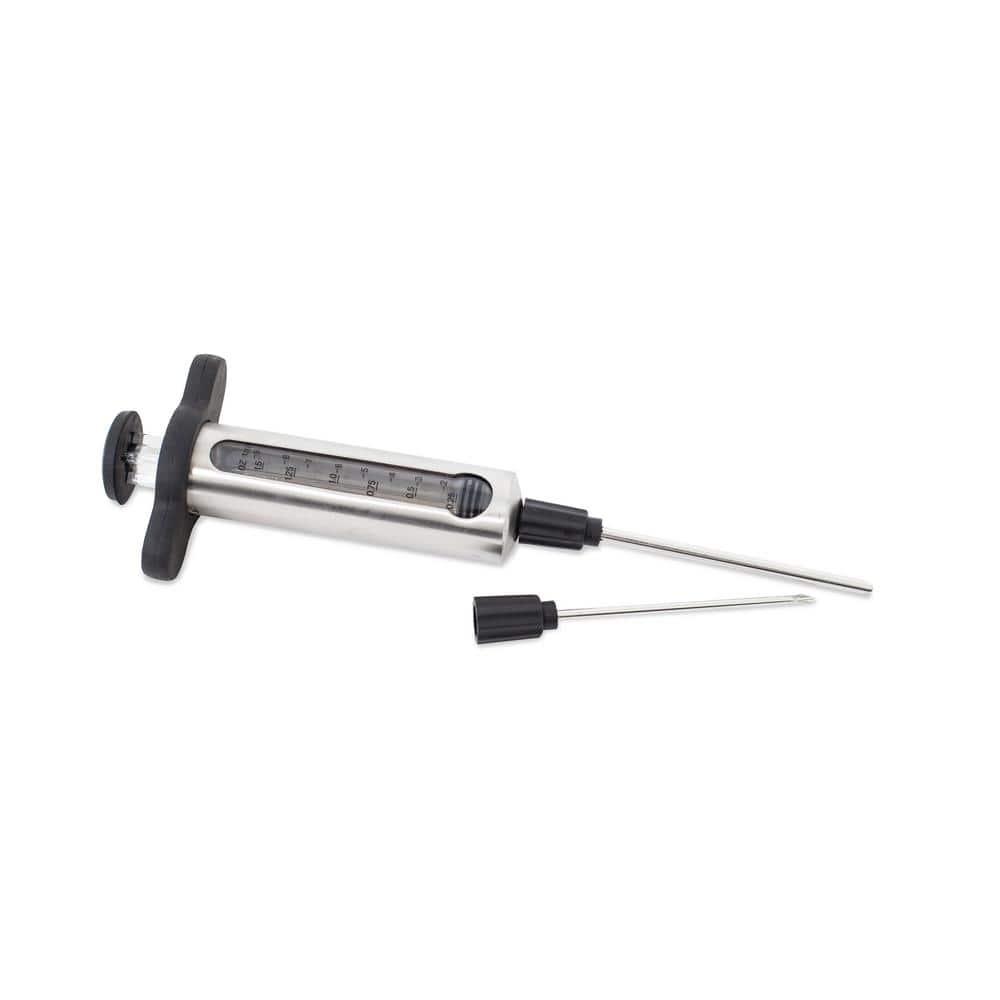 50 ml Stainless Steel Marinade Injector with 2-Needle Sizes and Case - Hercitys