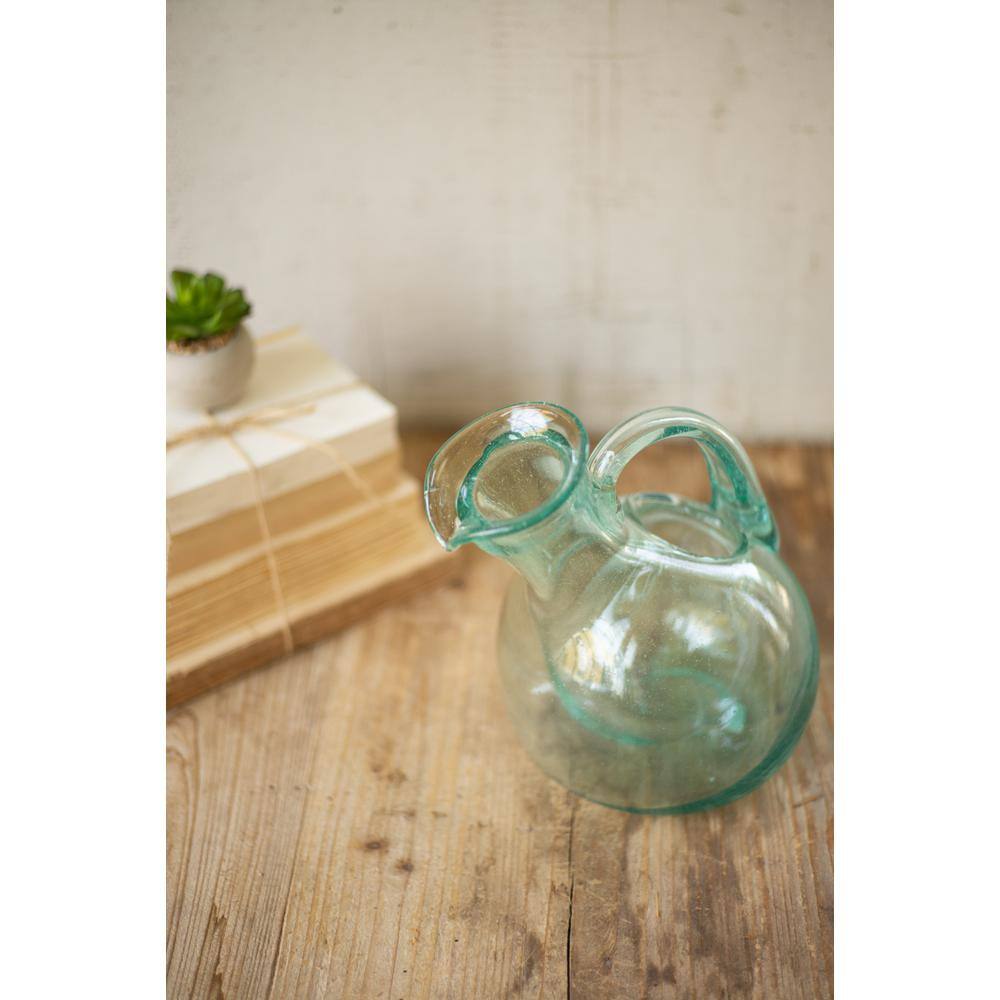 48 oz. Tilted Clear Glass Wine Decanter with Ice Pocket - Hercitys