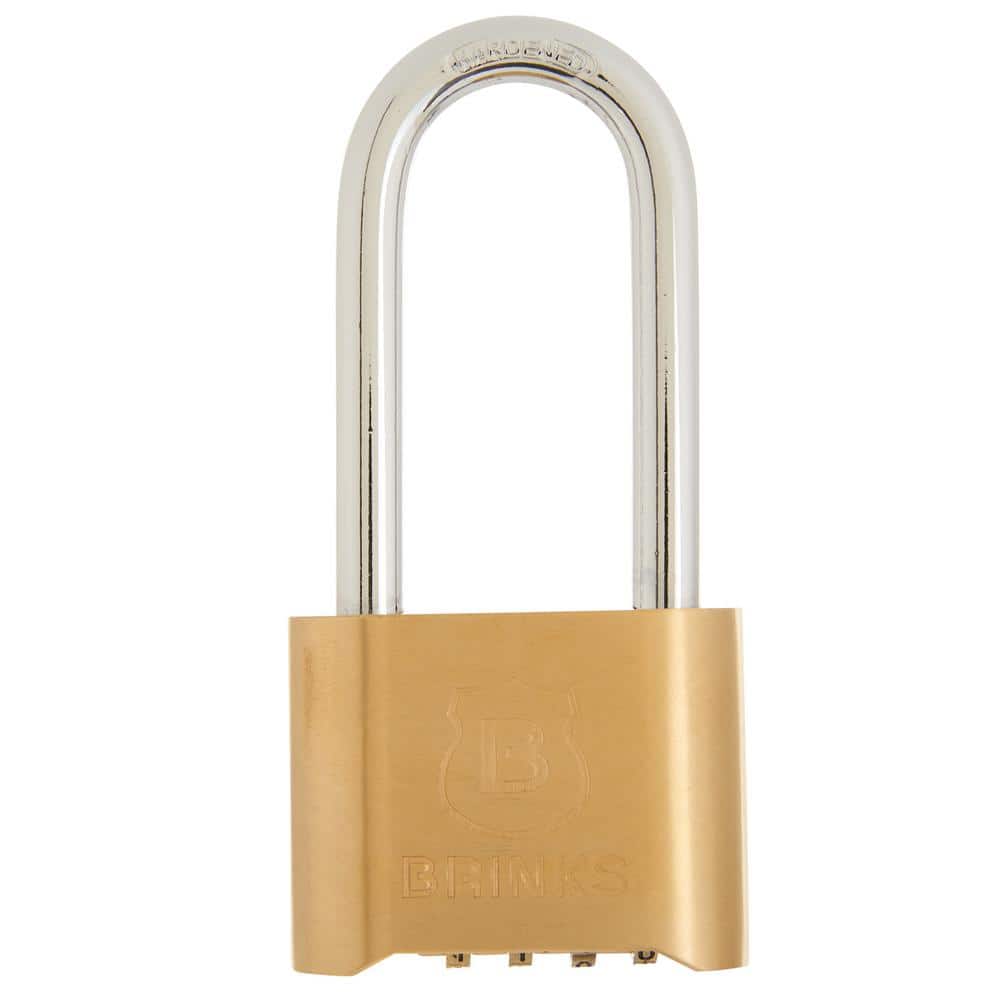 2-1/4 in. (50 mm) Solid Brass 4-Dial Resettable Combination Padlock (2-Pack) - Hercitys