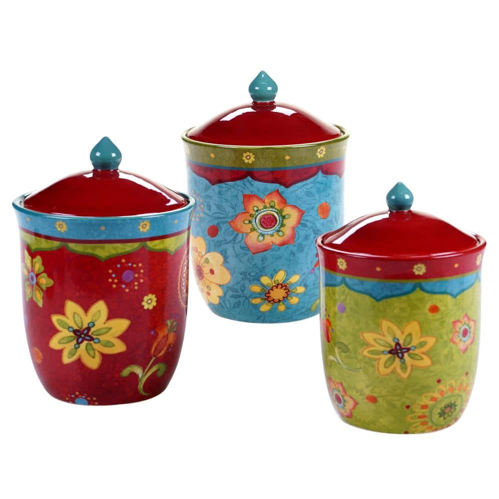 3-Piece Tunisian Sunset Canister Set - Hercitys