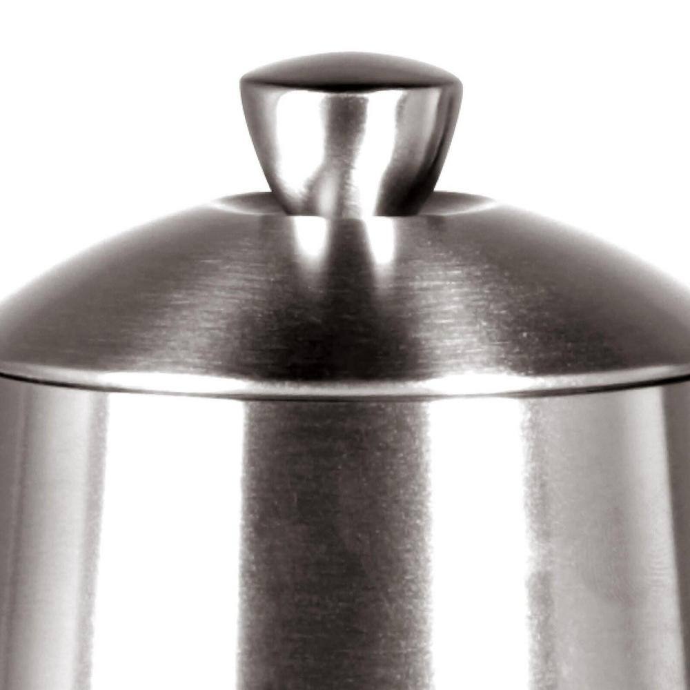10 fl.oz Silver Stainless Steel Sugar Bowl with Spoon, brushed finish, - Hercitys