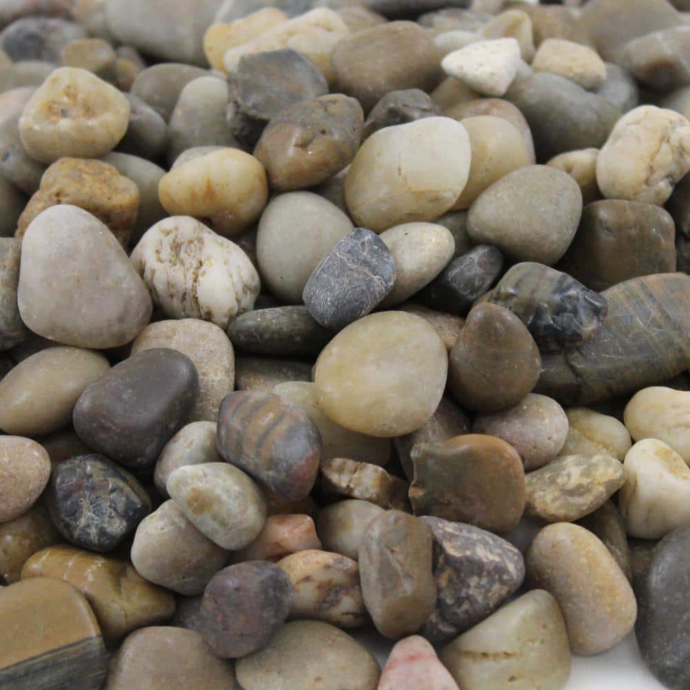 0.5 in. to 1.5 in., 20 lb. Small Mixed Grade A Polished Pebbles - Hercitys